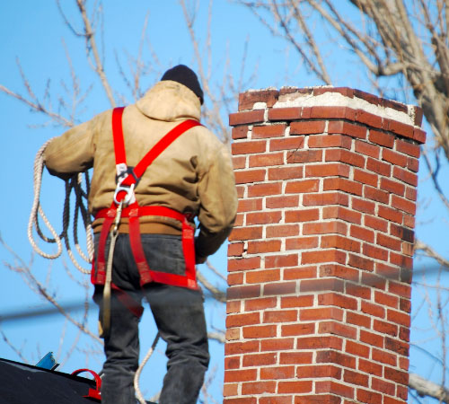 Chimney sweep on roof - NEACHP-2